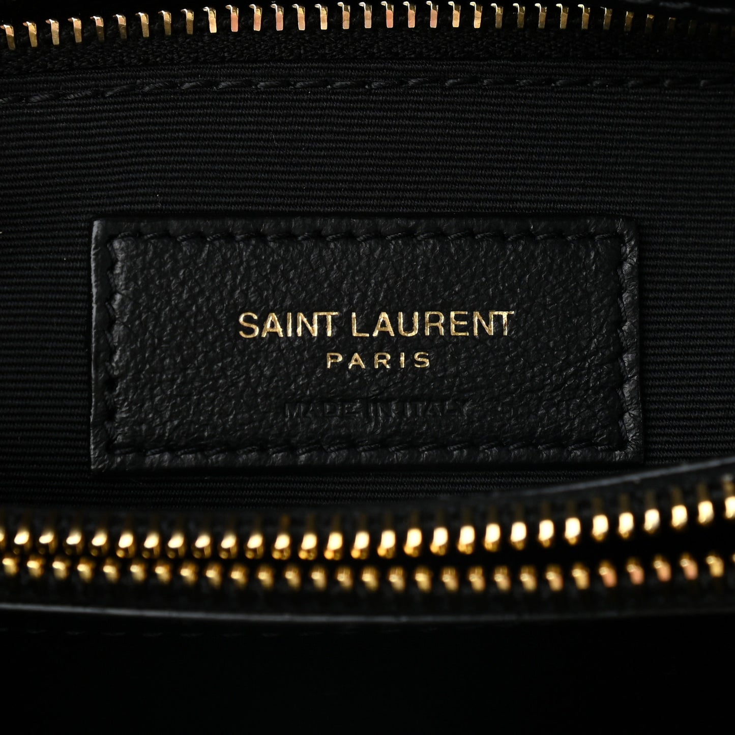 Calfskin Y Quilted Monogram Medium Loulou Chain Satchel Black