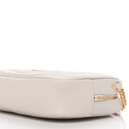 Saint Laurent Grain De Poudre Matelasse Monogram Mini Lou Camera Bag Crema Soft 7 of 11
