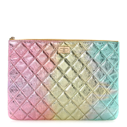 Chanel Metallic Goatskin Quilted Medium 2.55 Reissue Cosmetic Case Multicolor 1 of 7