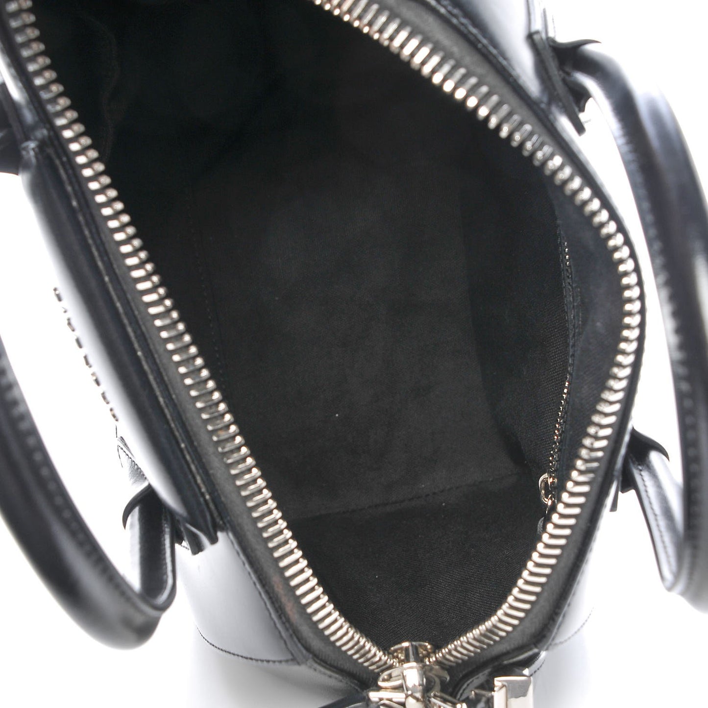 Shiny Lord Calfskin Small Antigona Black