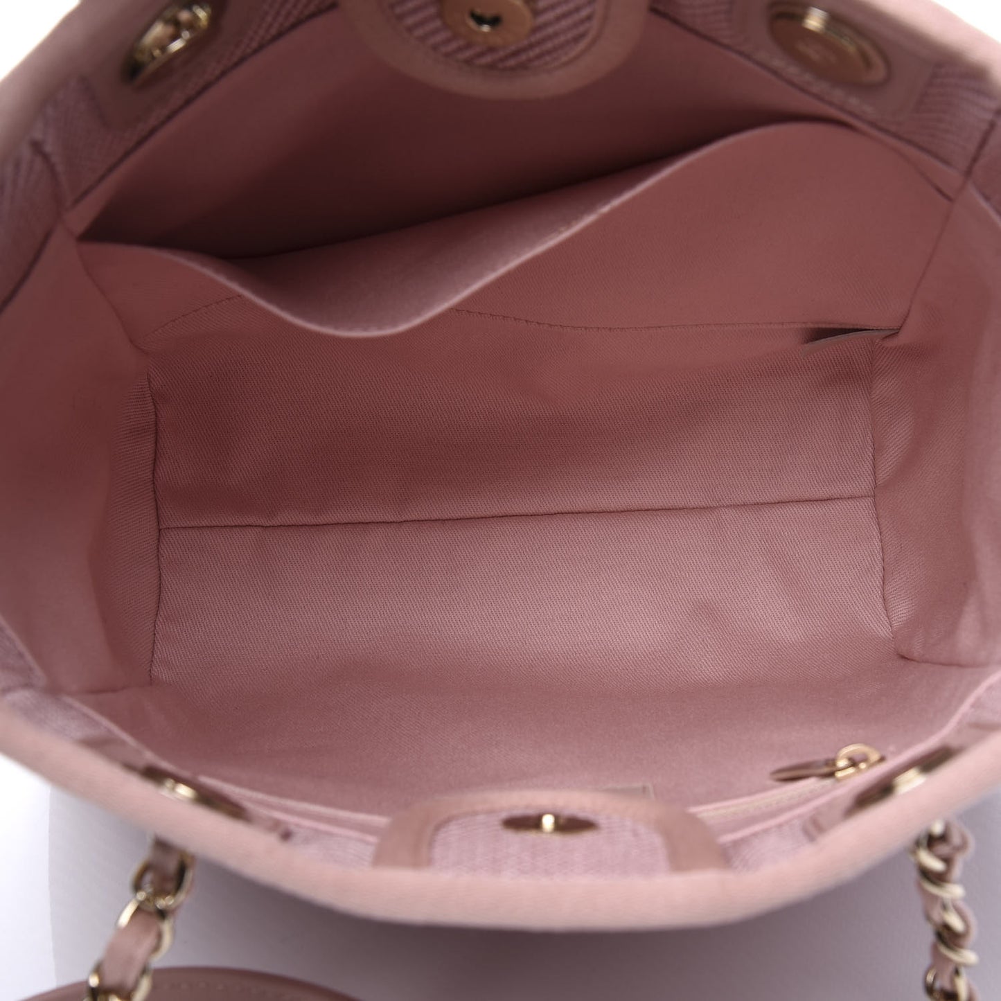 Mixed Fibers Calfskin Mini Deauville Tote Rose Pink