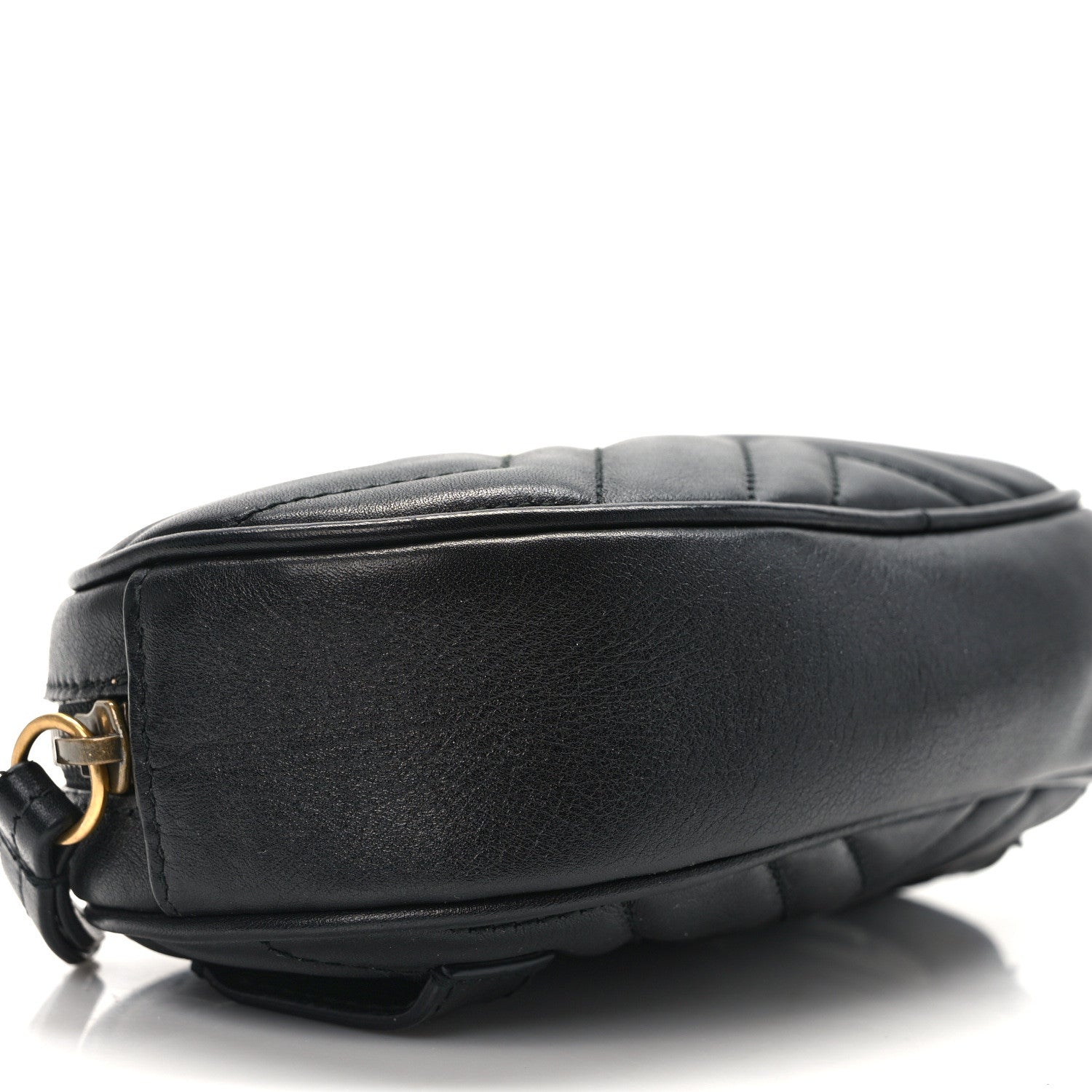 Gucci Calfskin Matelasse GG Marmont Belt Bag 85 34 Black 9 of 12