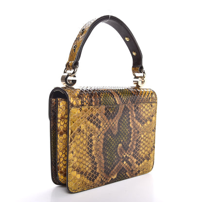 Gucci Python Small 1973 Top Handle Bag Yellow 3 of 8