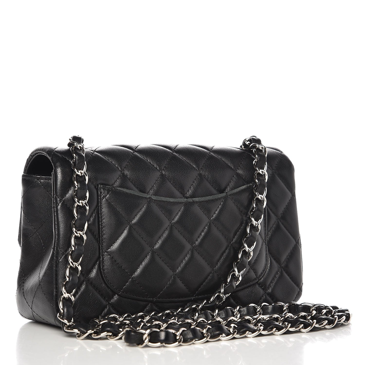 Chanel Lambskin Quilted Mini Rectangular Flap Black 3 of 13