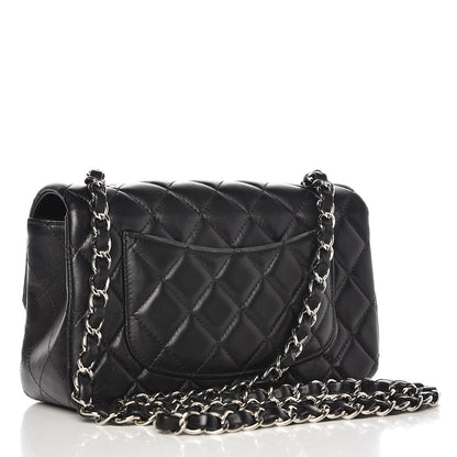 Chanel Lambskin Quilted Mini Rectangular Flap Black 3 of 13