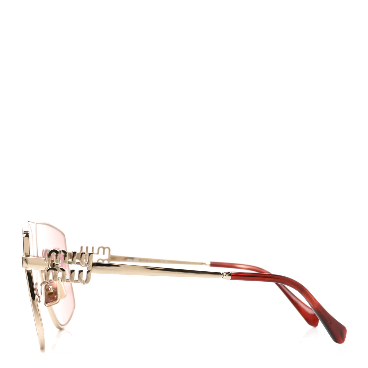 Miu Miu Metal Sunglasses SMU51Z Gold Amaranto 3 of 7