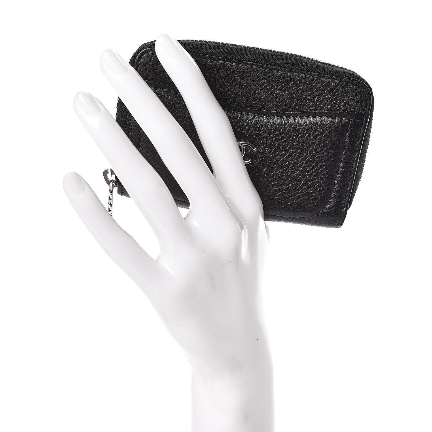 Chanel Grained Calfskin Neo Executive Zip Coin Purse Black 2 of 10