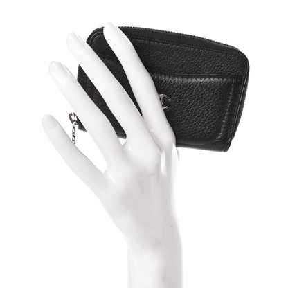 Chanel Grained Calfskin Neo Executive Zip Coin Purse Black 2 of 10
