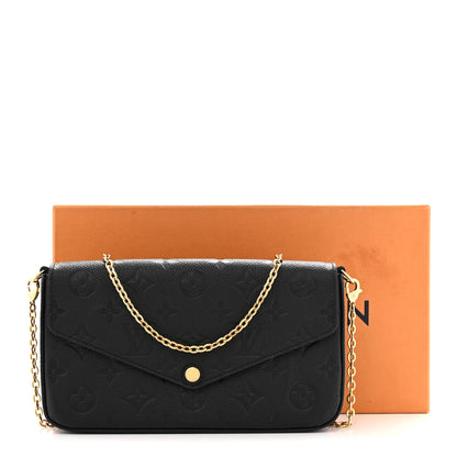 Louis Vuitton Empreinte Pochette Felicie Chain Wallet Black 12 of 12