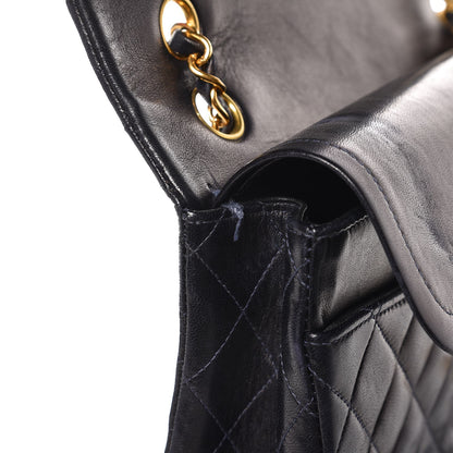 Chanel Lambskin Quilted Medium Double Flap Navy 12 of 14