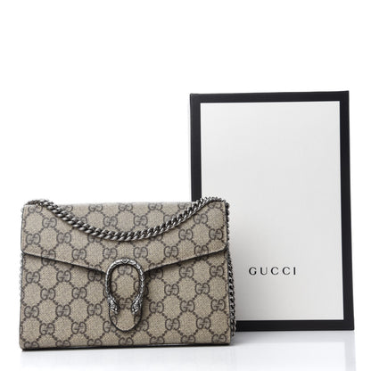 Gucci GG Supreme Monogram Mini Dionysus Chain Wallet Beige Taupe 13 of 13