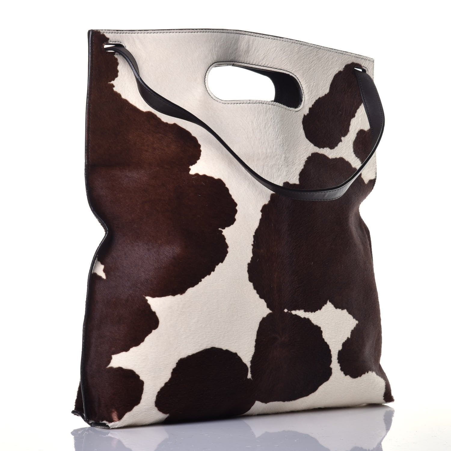 Tom Ford Calf Hair Shoulder Bag Brown White 3 of 9