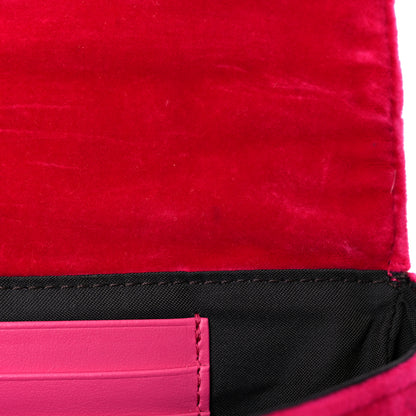 Fendi Velvet FF Embossed Hip Belt Baguette Bag Fuxia 14 of 16