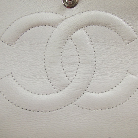 Chanel Caviar Quilted Medium Double Flap White 8 of 11