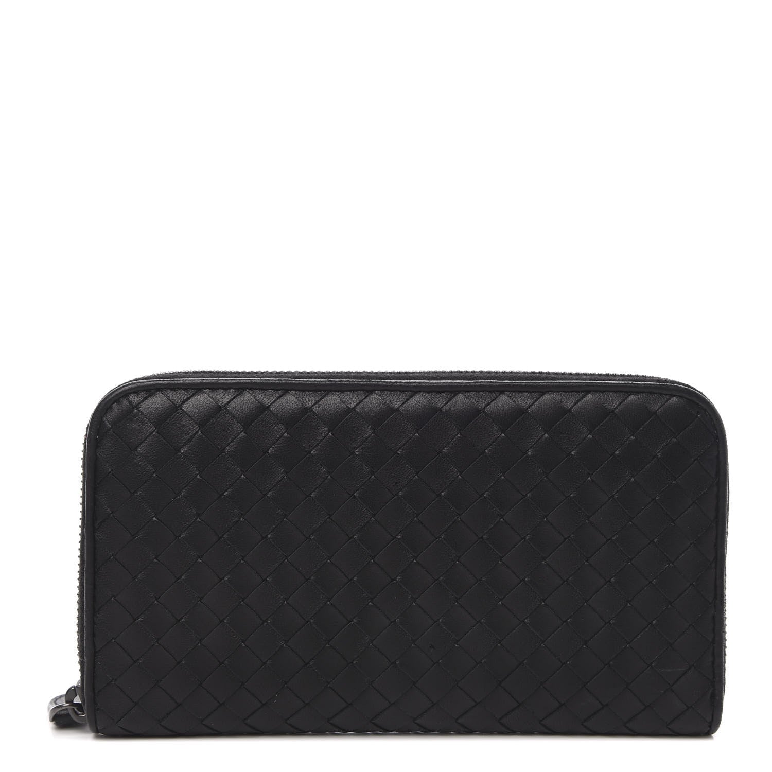 Bottega Veneta Nappa Intrecciato Zip Around Wallet Black 1 of 7