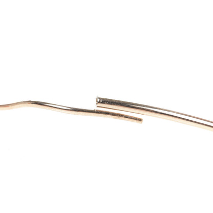 Hermes 18K Rose Gold Filet D'Or Hoop Earrings 4 of 5