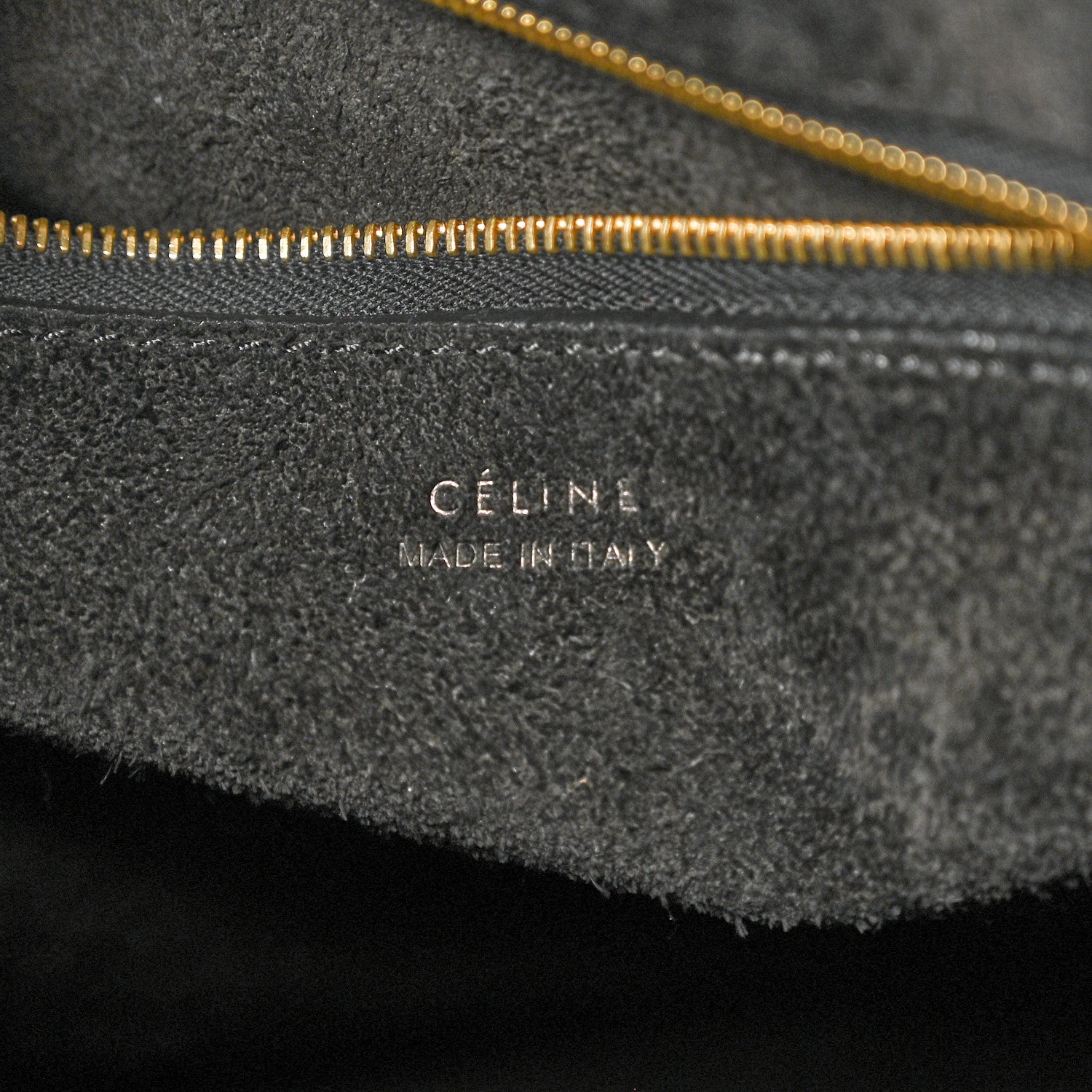 Celine Soft Grained Calfskin Sangle Bucket Bag Black 7 of 13