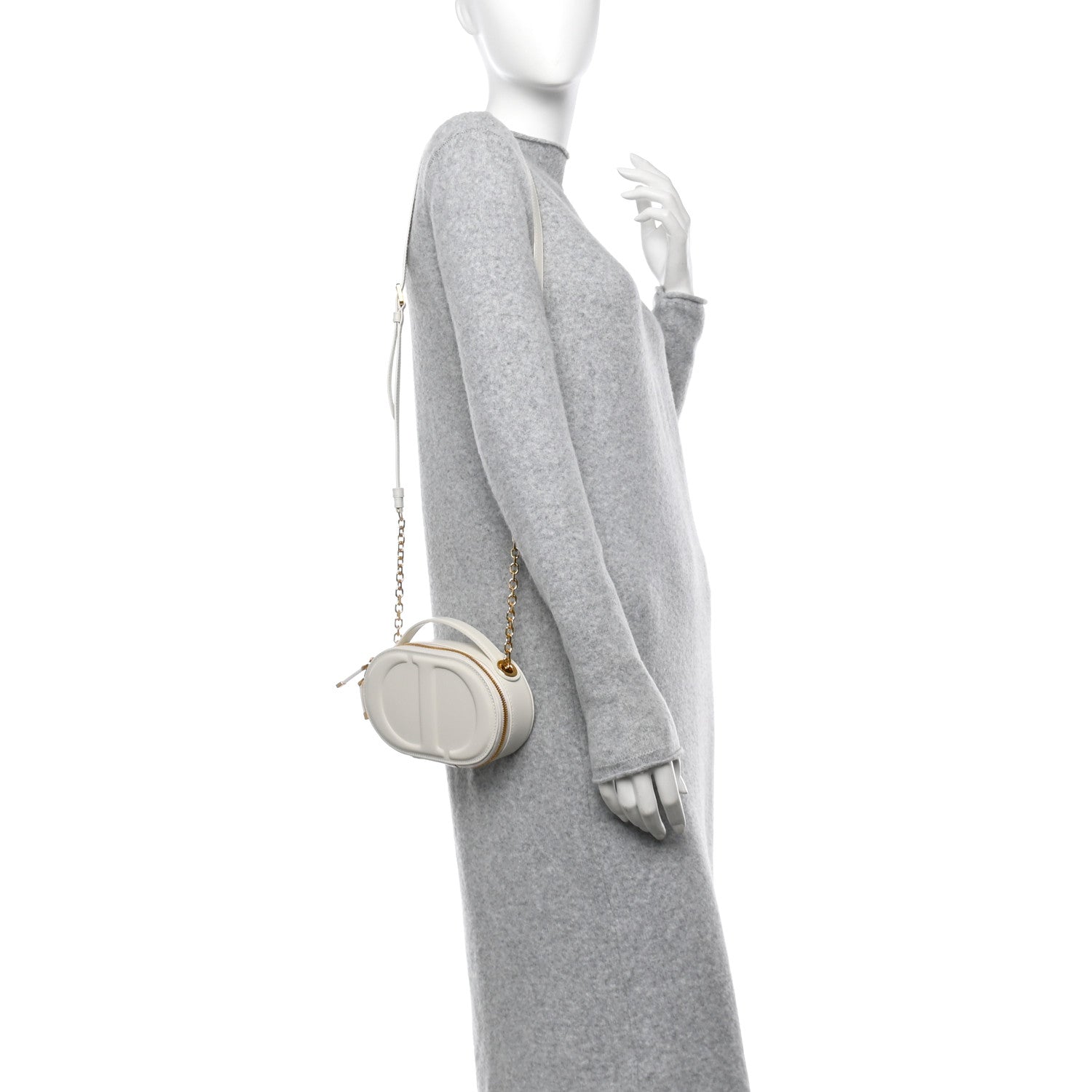 Christian Dior Calfskin CD Signature Oval Crossbody Camera Bag