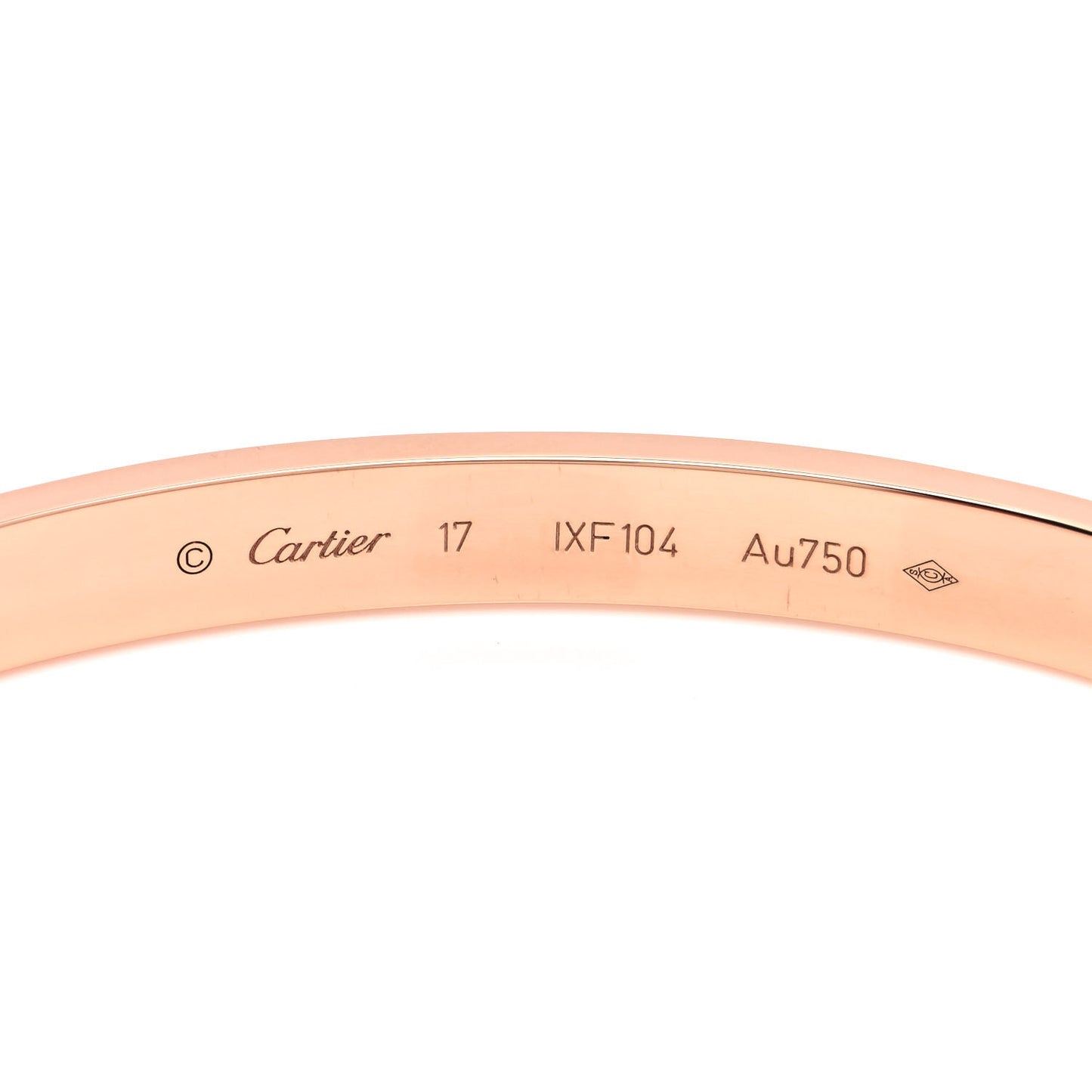 18K Pink Gold LOVE Bracelet 17