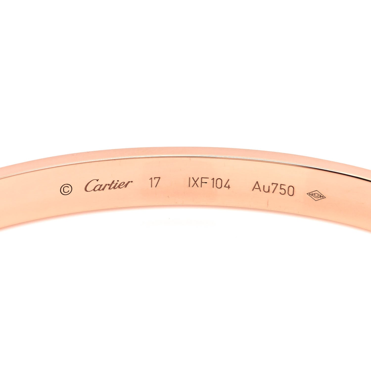 Cartier 18K Pink Gold LOVE Bracelet 17 4 of 6