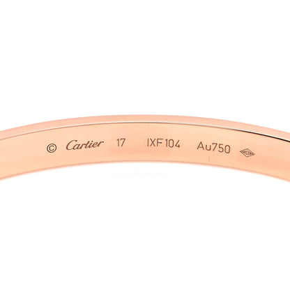 Cartier 18K Pink Gold LOVE Bracelet 17 4 of 6