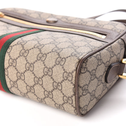 Gucci GG Supreme Monogram Web Small Ophidia Shoulder Bag Brown 7 of 9