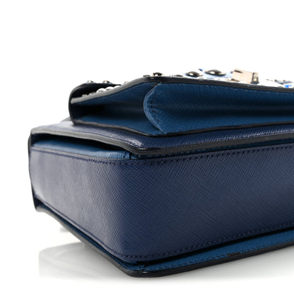 Prada Saffiano Sound Studded Bag Bluette Cobalto 8 of 9