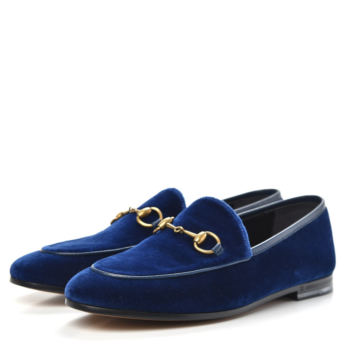 Velvet Horsebit Womens Jordaan Loafers 35.5 Blue Cobalt