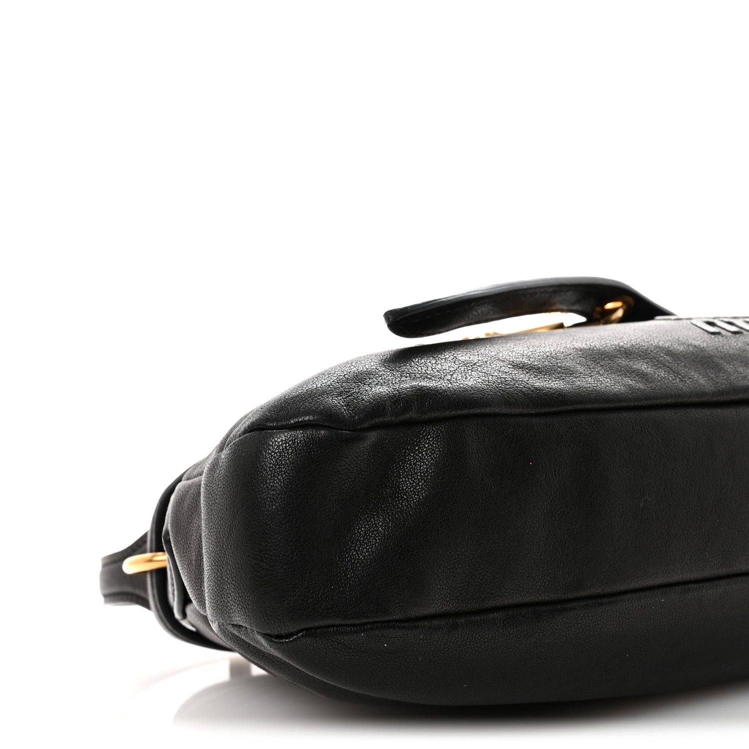 Miu Miu Nappa Aviator Regular Aventure Shoulder Bag Black 8 of 9