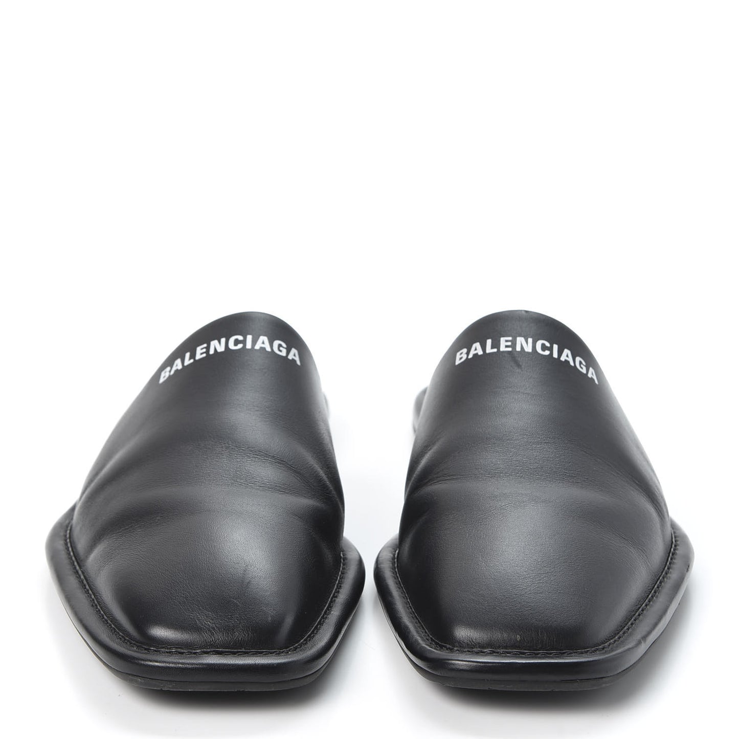 Smooth Calfskin Mens Cozy Slip-On Loafers 42 Black White