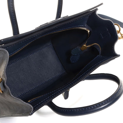 Celine Nubuck Smooth Calfskin Nano Tri-Color Luggage 5 of 8