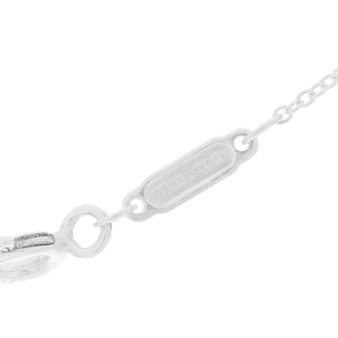 Tiffany Sterling Silver Small T Wave Pendant Necklace 3 of 4