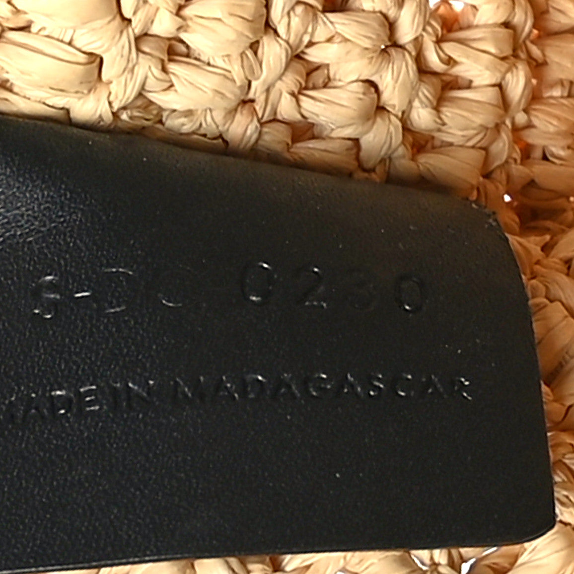 Celine Raffia Sequin Large Pouch Black 7 of 7