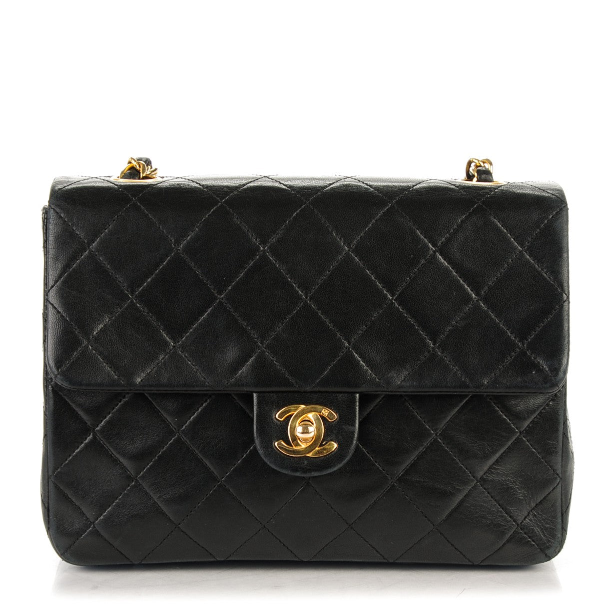 Chanel Lambskin Quilted Small Single Flap Black 1 of 9