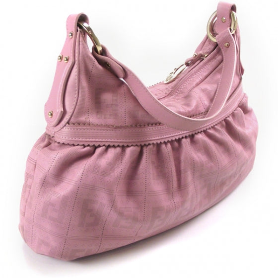 Fendi Calfskin Perforated Chef Hobo Pink 3 of 13