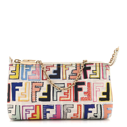 Fendi Zucca Spalmati FF Multicolor Pochette  White 1 of 11