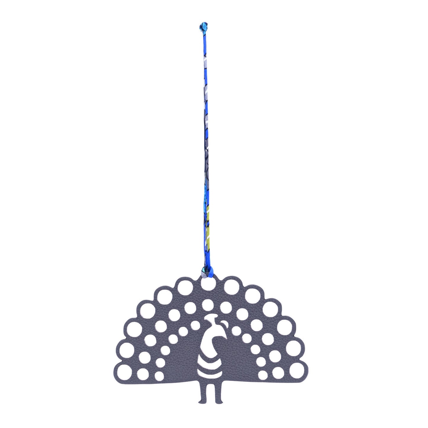 Epsom Petit H Peacock Bag Charm Bleu Nuit