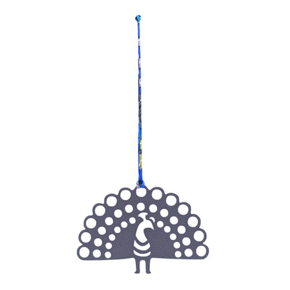 Hermes Epsom Petit H Peacock Bag Charm Bleu Nuit 1 of 4