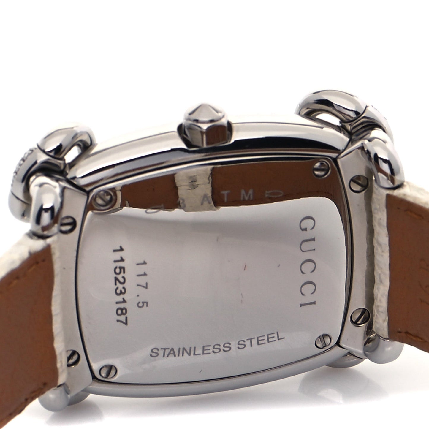 Stainless Steel Lizard Diamond 28mm Horsebit Quartz Watch