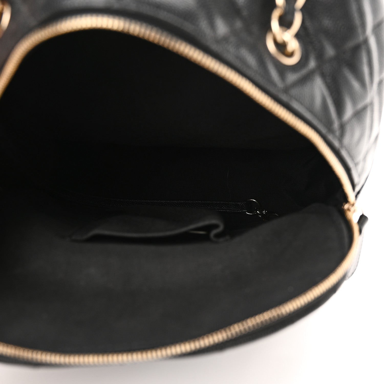 Chanel Caviar Quilted Medium Zip Around Backpack Black 5 of 10