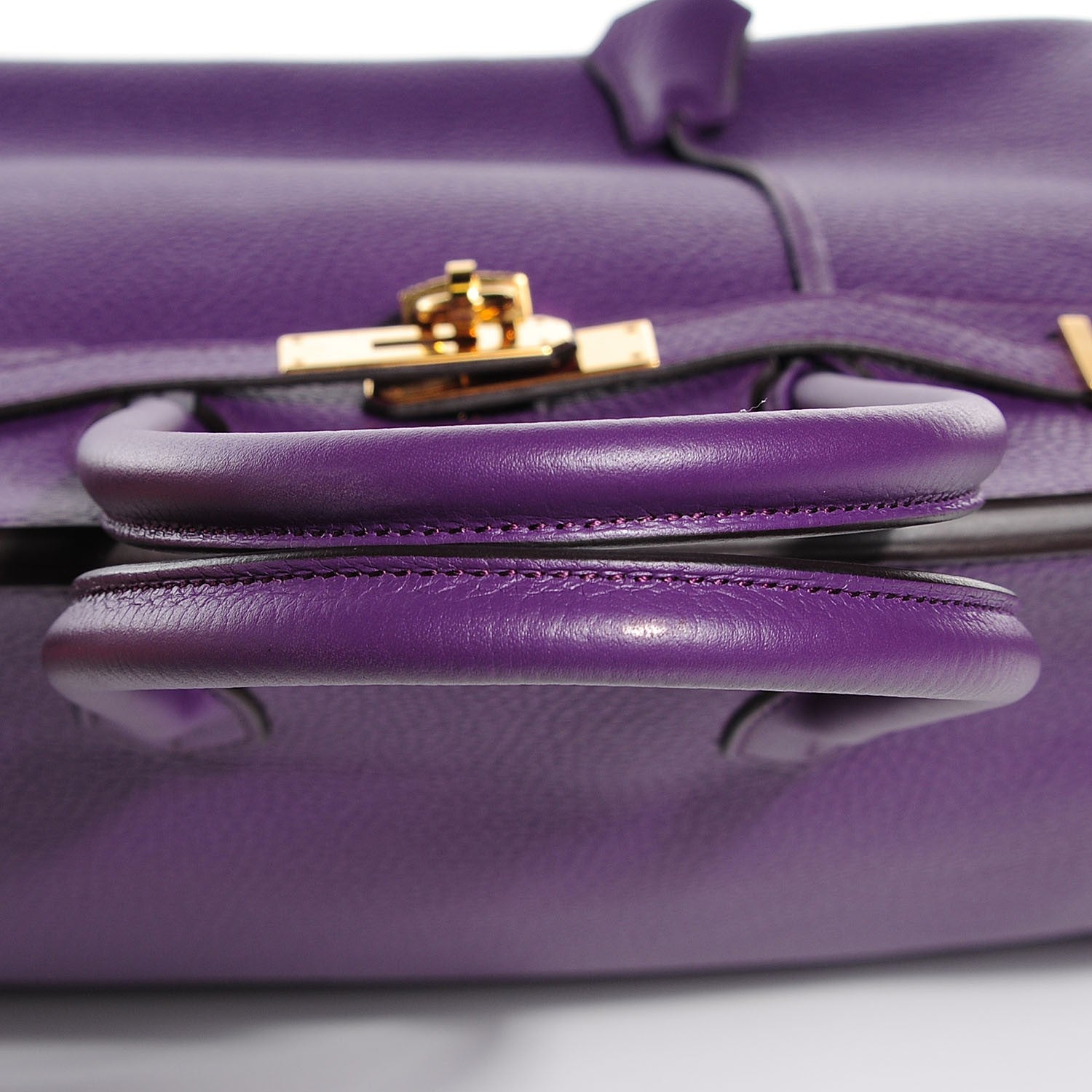 Hermes Taurillon Clemence Birkin 35 Ultraviolet 5 of 32