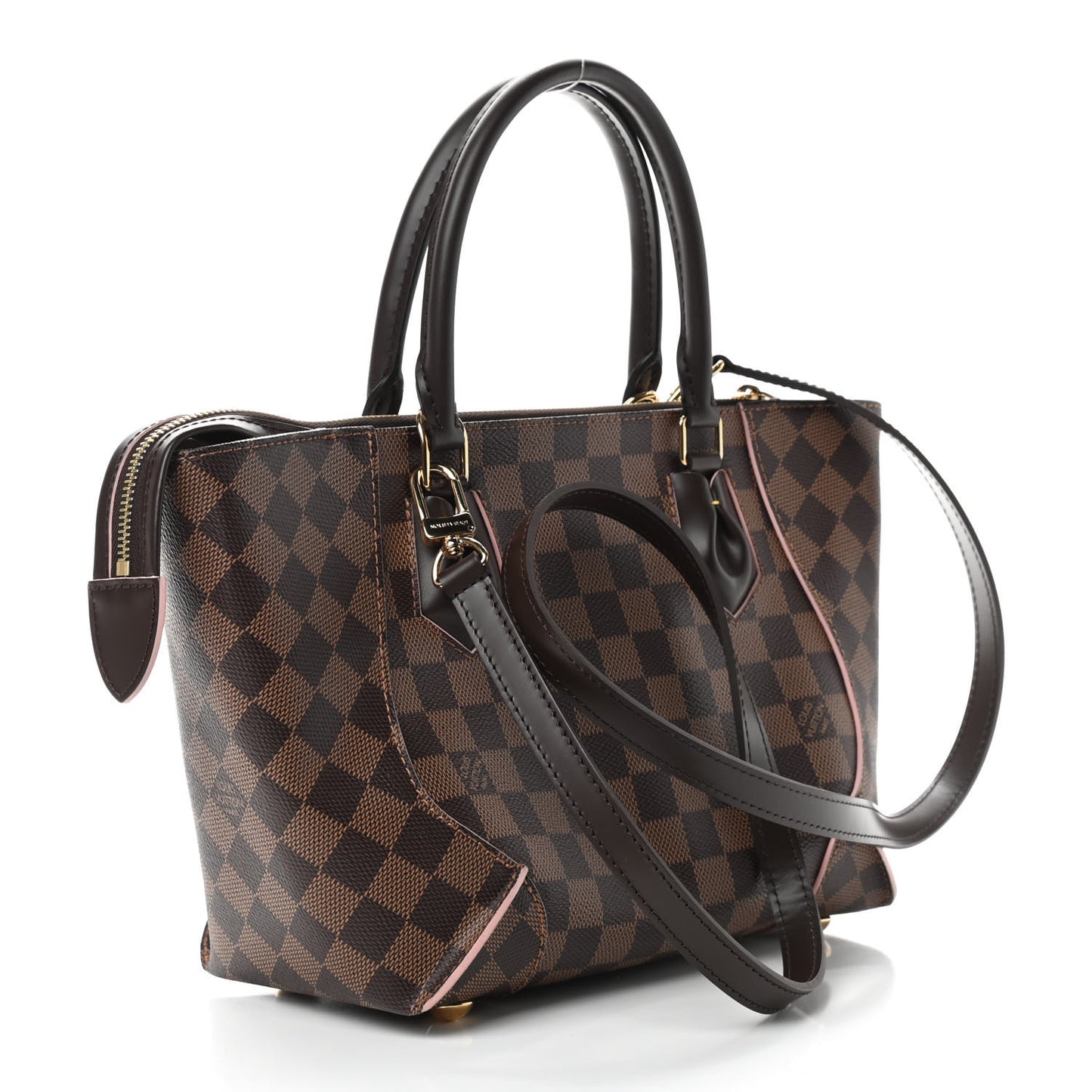 Damier Ebene Caissa Tote PM Rose Ballerine