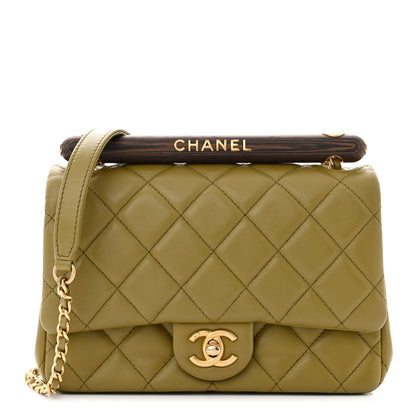 Chanel Lambskin Quilted Small Wenge Wood Flap 1 of 10