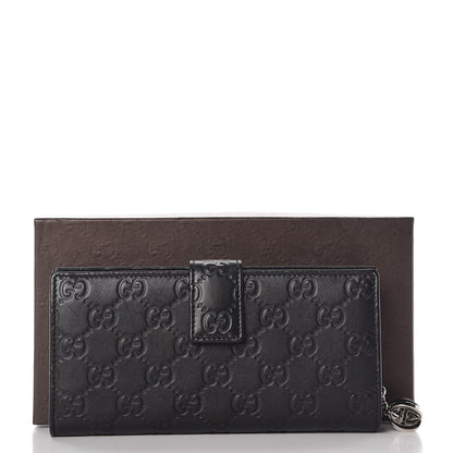 Gucci Guccissima Twins Continental Flap Wallet Black 11 of 11