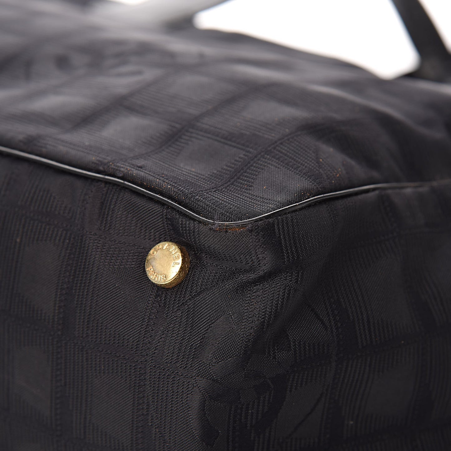 Nylon Large Travel Tote Black