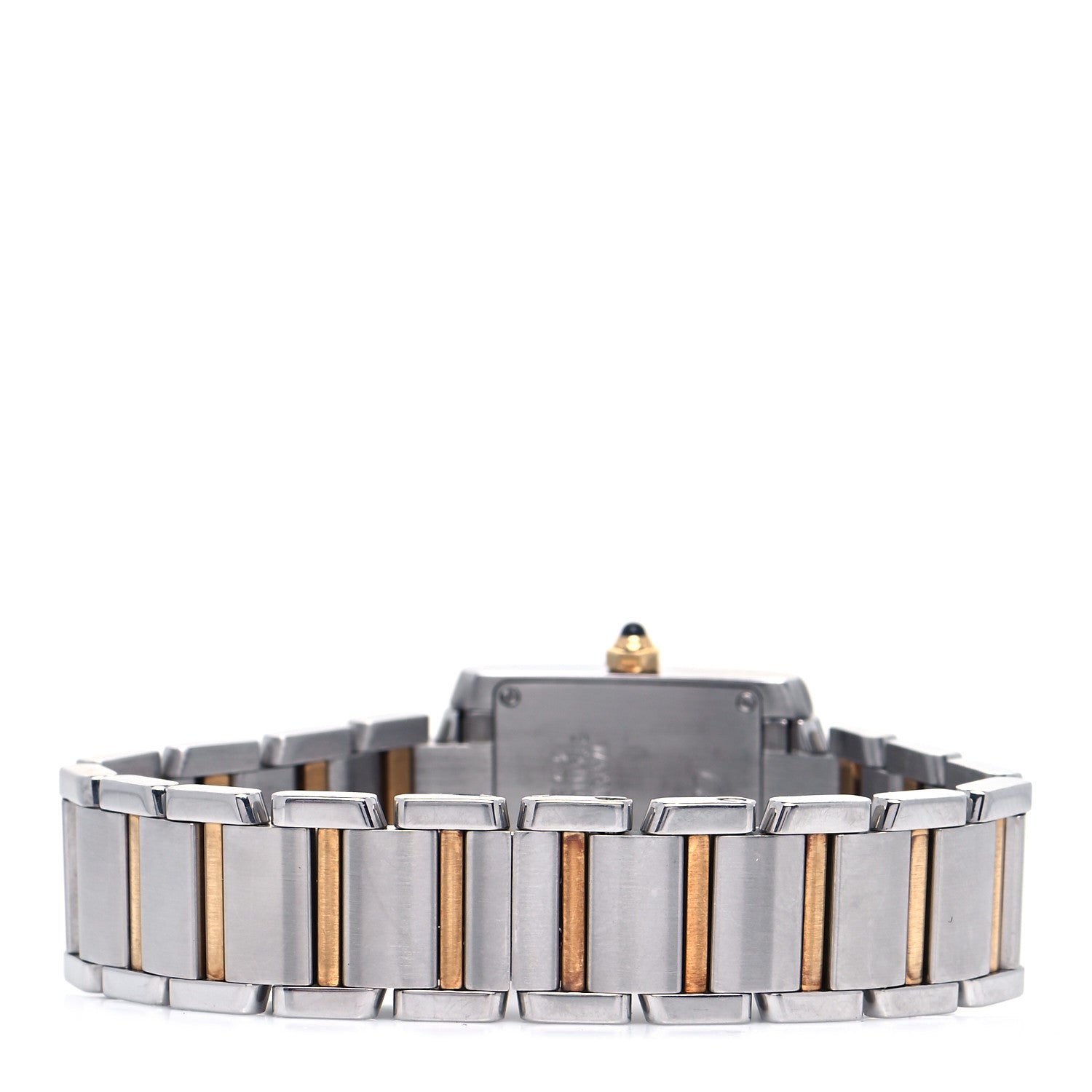 Cartier Stainless Steel 18K Yellow Gold 20mm Tank Francaise Quartz Watch 3 of 4