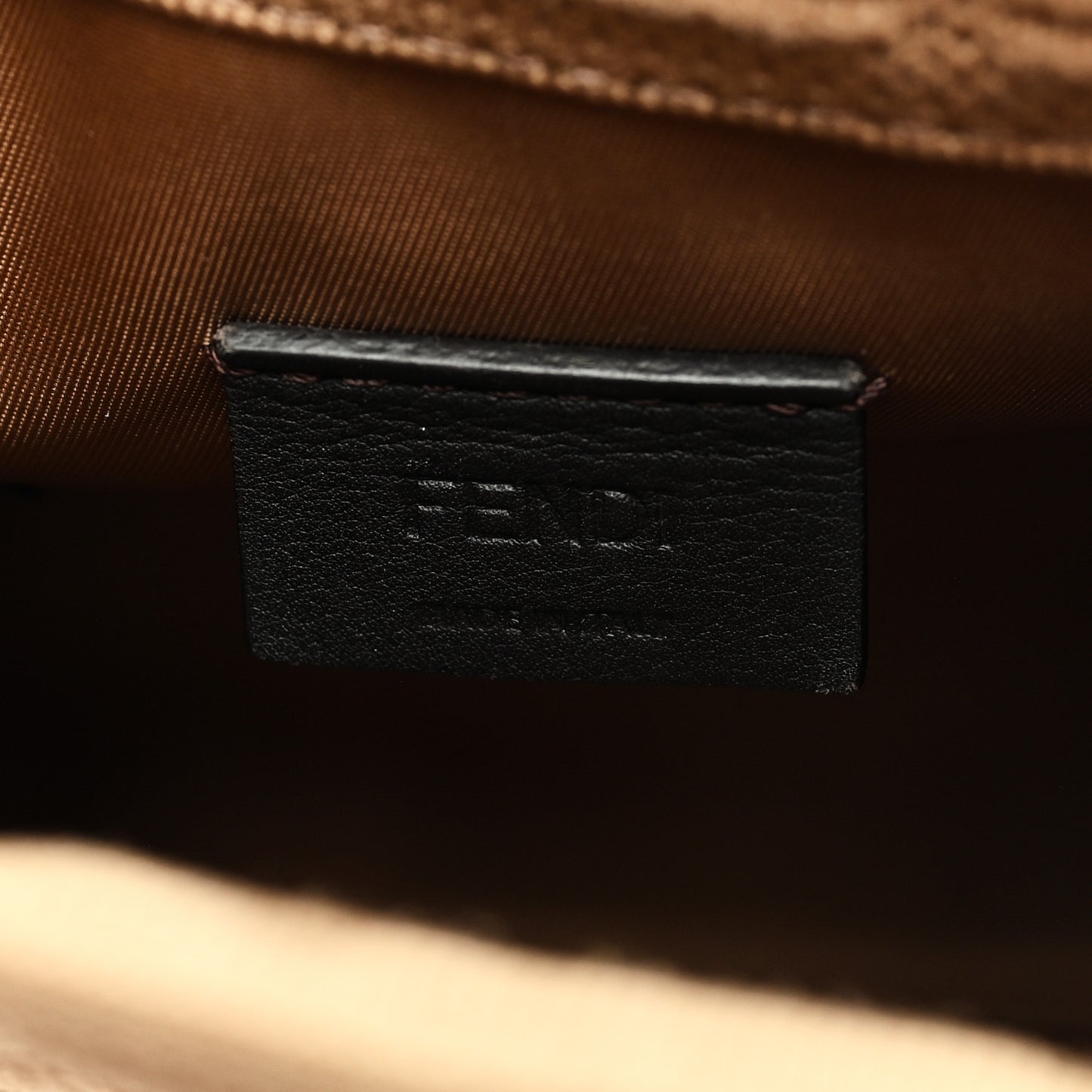 Technical Fabric Vitello Ceylon Plexiglass FF Mini Fendi Sunshine Shopper Tote Sand