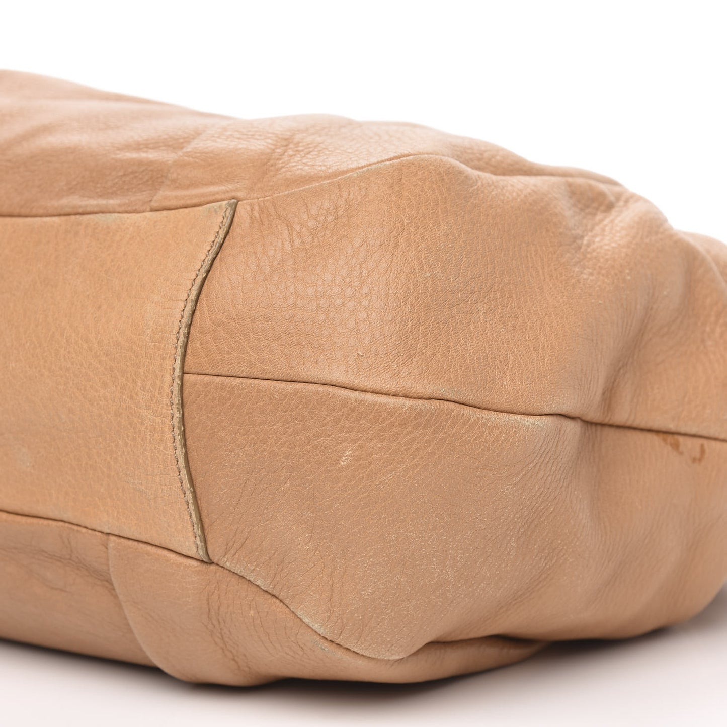 Deerskin Tamponato Pleated Tote Sughero