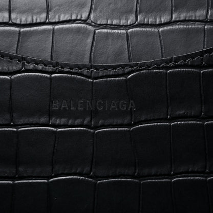 Balenciaga Semi Matte Calfskin Crocodile Embossed Neo Classic Black Hardware Large City Black 6 of 8