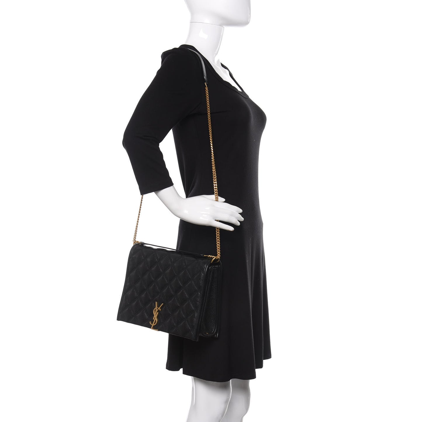 Lambskin Quilted Small Becky Chain Bag Black